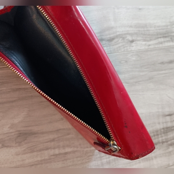 Auth PRADA Pink Patent Leather Gold-Tone Logo Womens Long Wallet - Picture 9 of 16